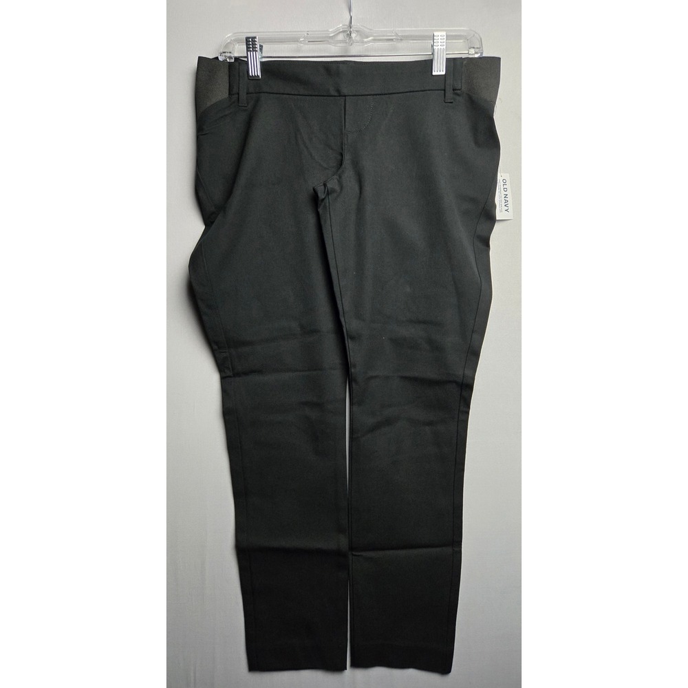 Old Navy Maternity Pixie Side Panel Pants Black Ankle Trousers Size 2 NWT
